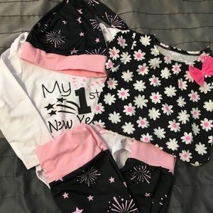 Infant girls onesies and matching set